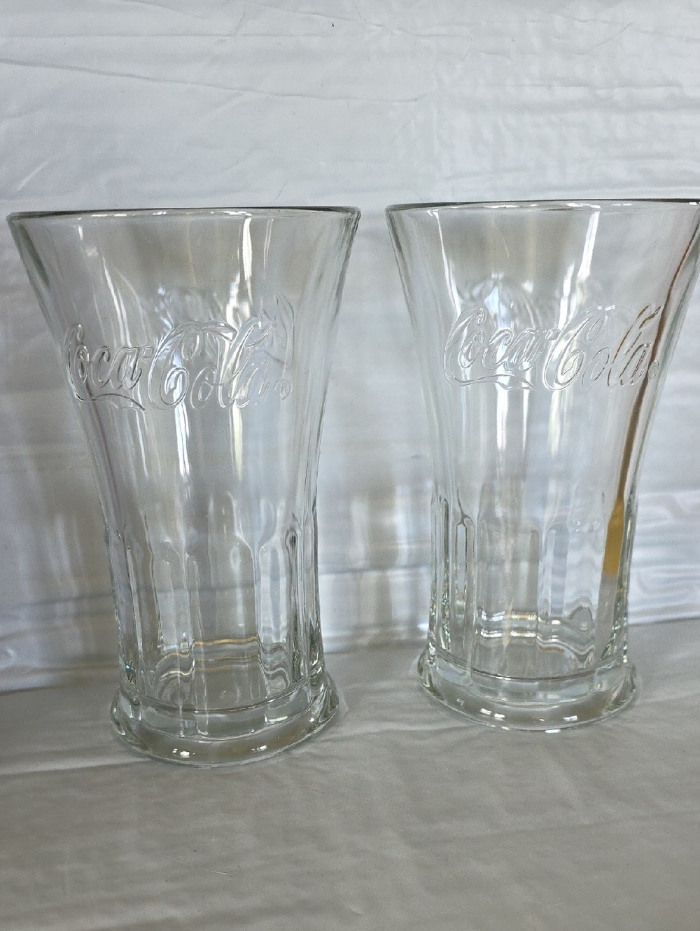 Vintage Coke Float Glasses (Set Of 2) Like New Libbey Brand Heavy Glear Glass